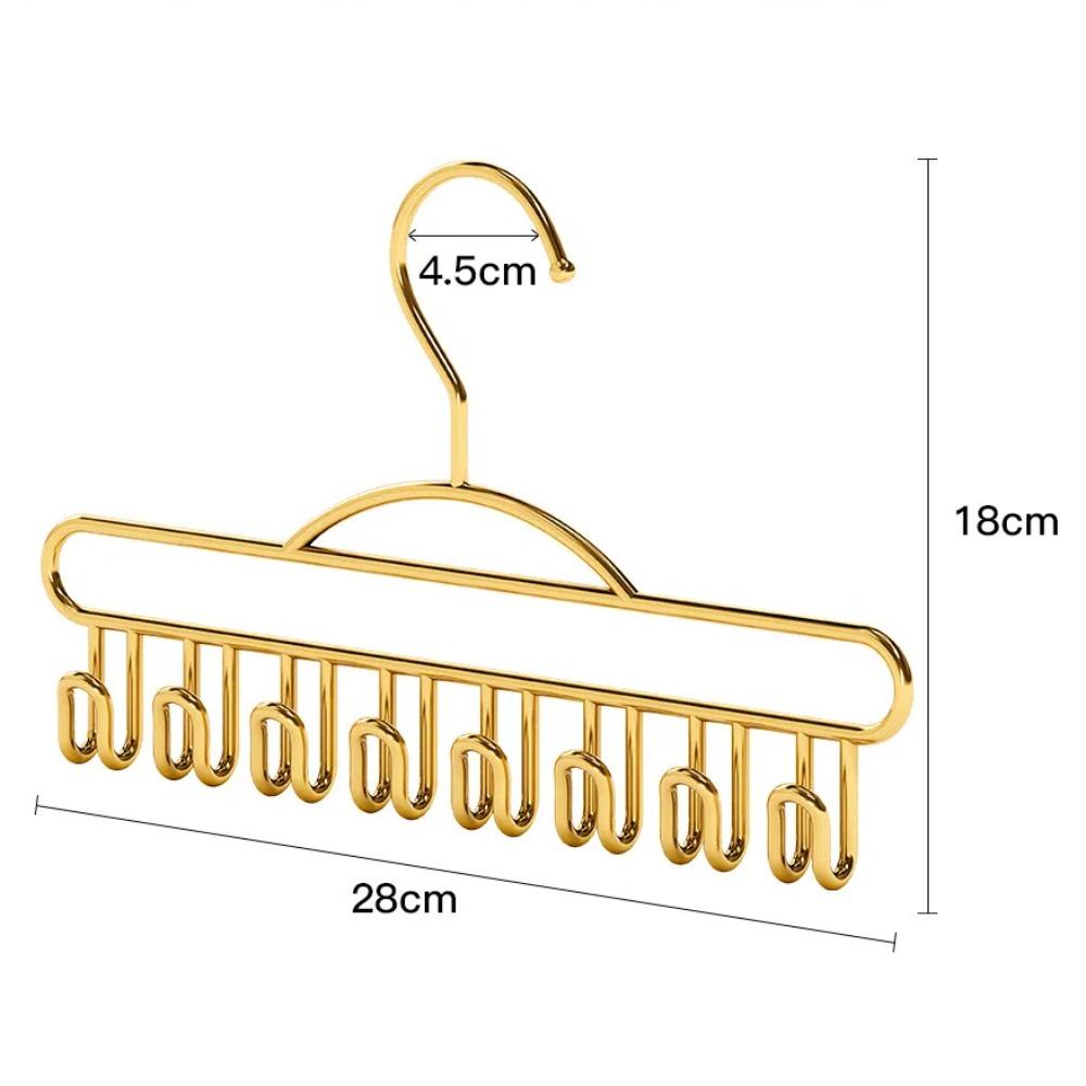 8 Hooks Underwear Storage Hangers Non Slip Space Saving Tie Hats Organizer Rack Metal Wardrobe Clothing Storage Bra Hanger Home