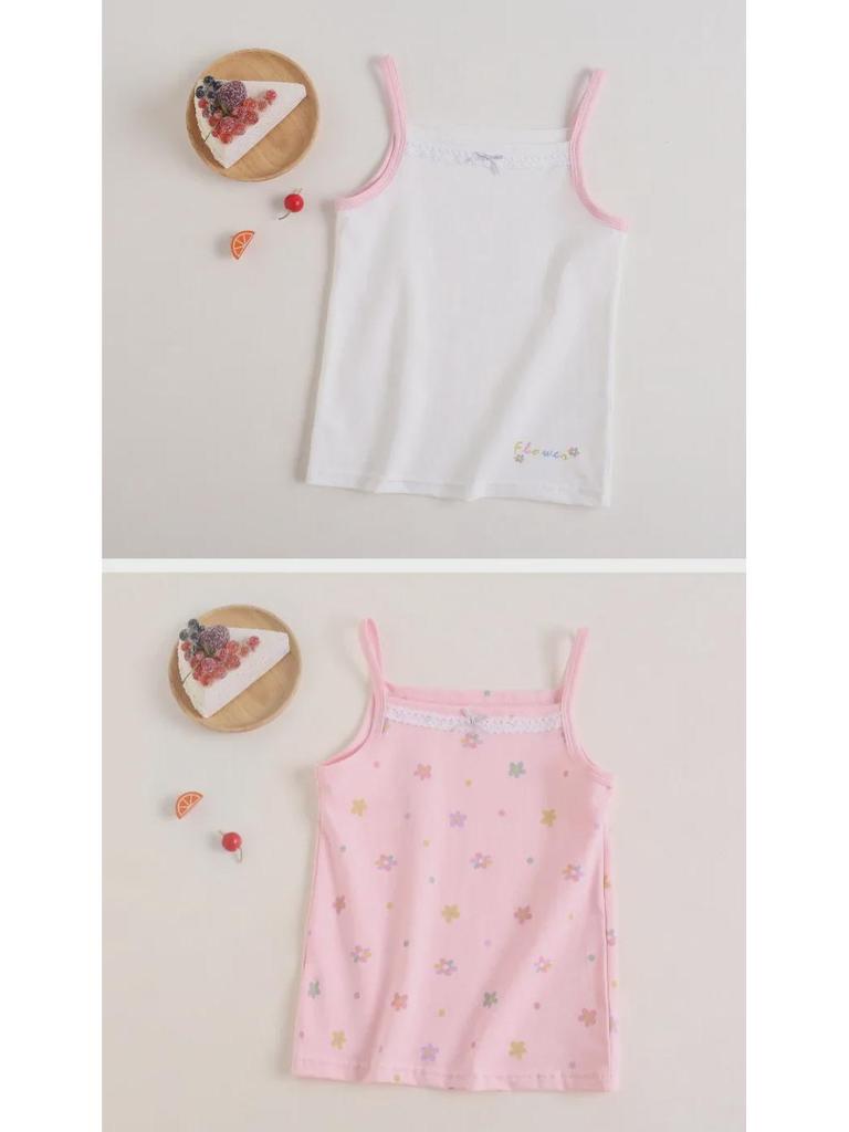 Хлопковая кружевная майка для девочек – летняя майка в корейском стиле для малышей и детей