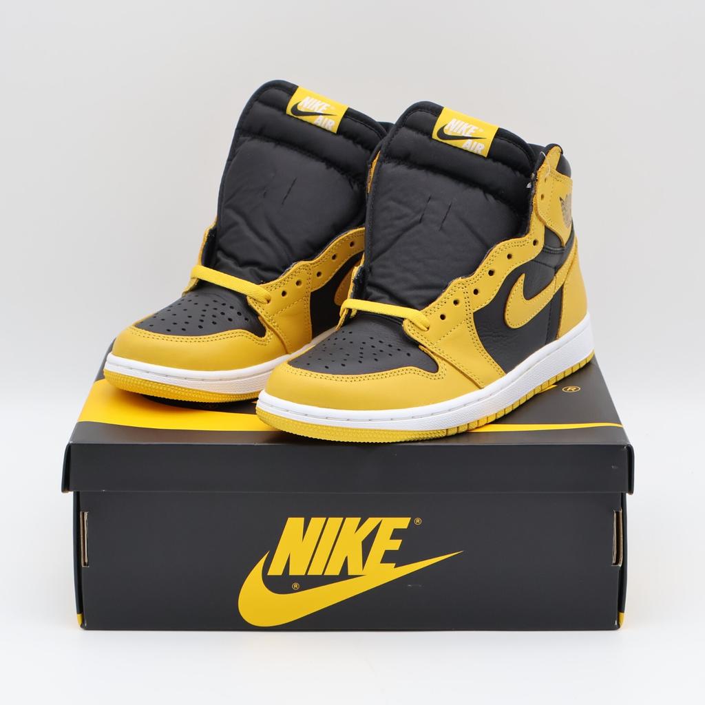 555088-701 Nike Air Jordan 1 High OG Pollen Черный Белый Желтый Золотой (Мужской)