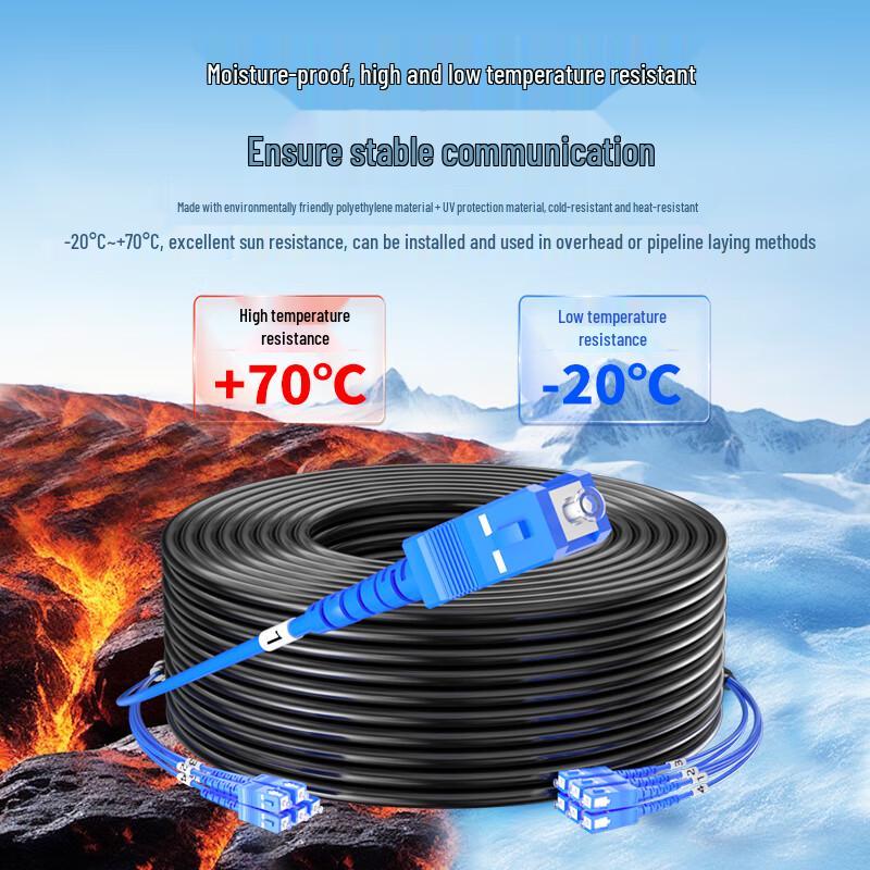 AIENKIS Outdoor Single-Mode Armored Pre-terminated Fiber Optic Cable