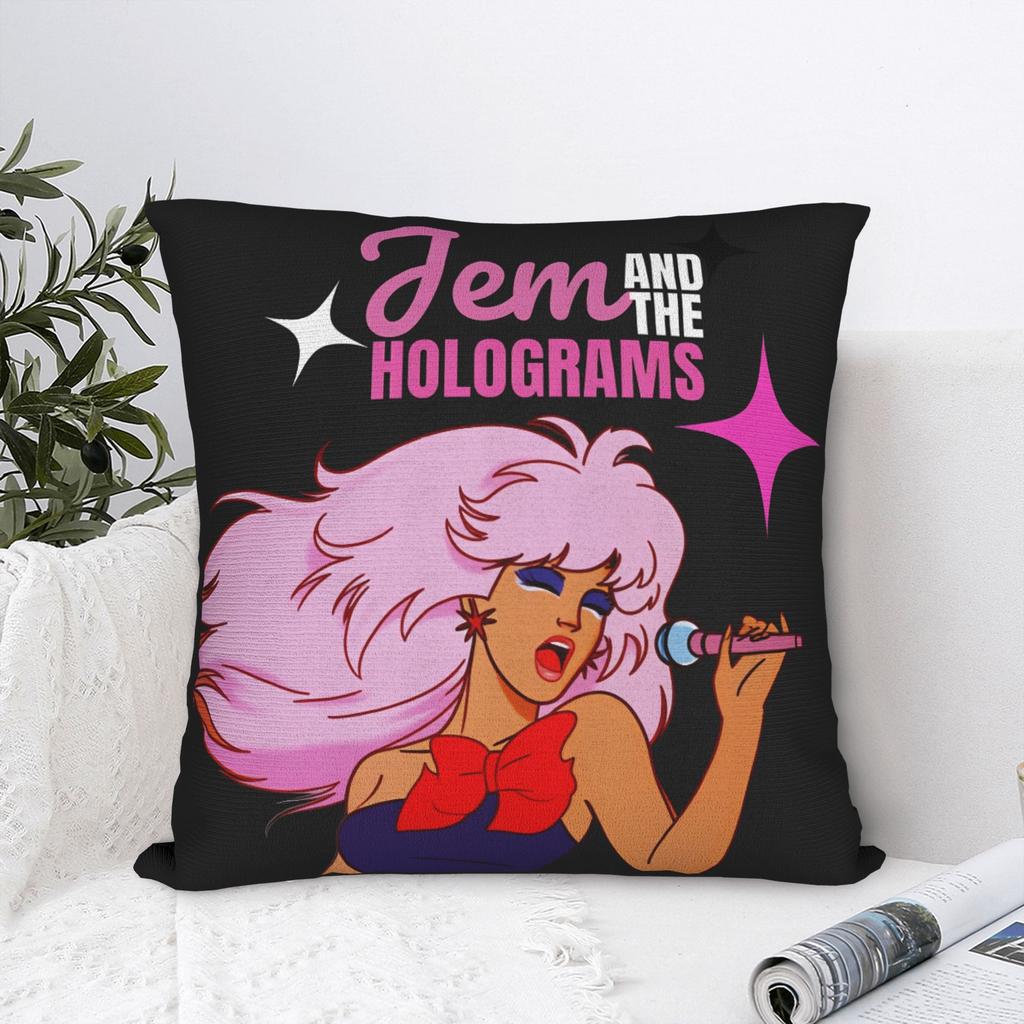 Kpop Jem and the Holograms Pillow Case Design Pillow Cover For Sofa Car Home Decor Kawaii Pillowcases