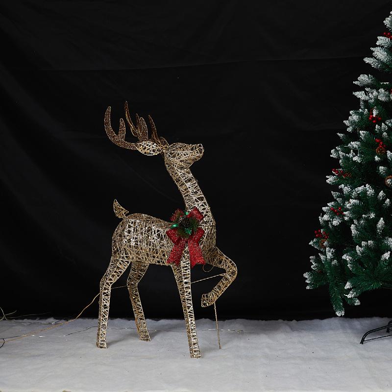 Рождественские кованые олени Отец и Сын Набор ornaments для елки и витрины