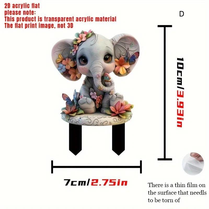 1 шт. Милый ежик с клубникой, садовое украшение, 2D плоская акриловая вставка в землю с классическими весенними элементами