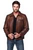 Lambskin Handmade Pure Leather Brown Stylish Jacket Men Motorcycle Festive Halloween Biker