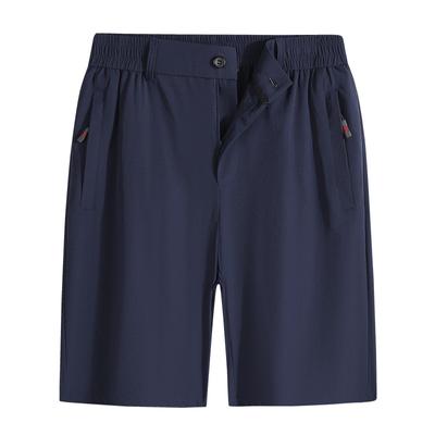 Легкие летние брюки-квотер для мужчин, шорты из настоящего ледяного шелка, повседневные брюки, быстросохнущие дышащие брюки средней длины, свободные брюки для бега больших размеров