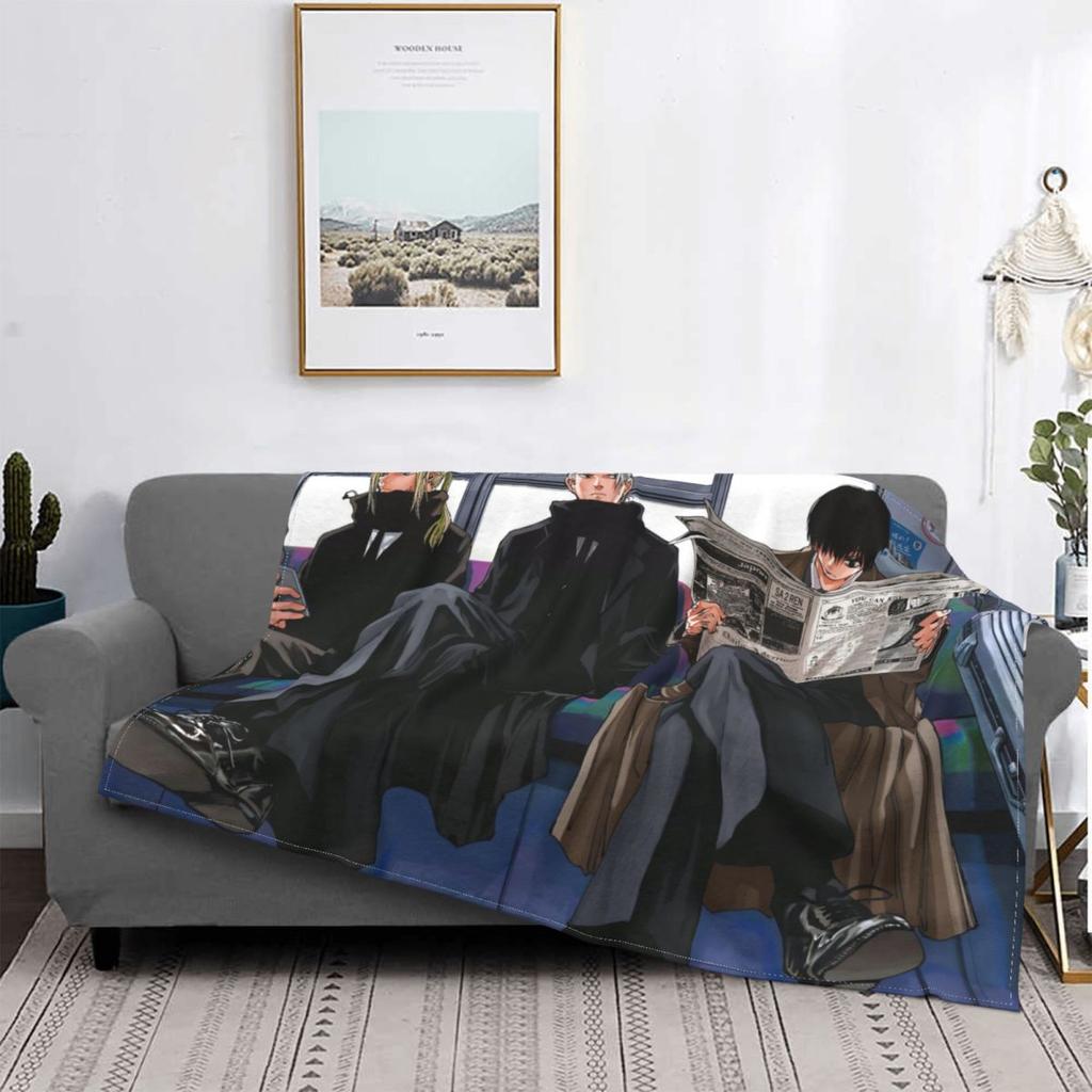Anime Sakamoto Days Blanket Fleece All Season Multi-function Ultra-Soft Throw Blankets for Home Travel Bedspreads