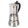 Кофеварка Moka Pot Crystal Glass Top из нержавеющей стали для плиты, классическая итальянская кофеварка на 4 чашки