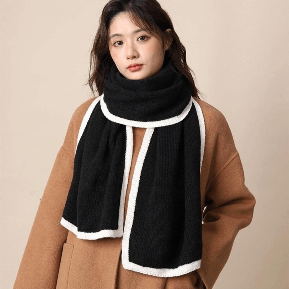 Large Winter Scarf Thicken Plush Neckerchief Fashion Knitted Scarfs Autumn