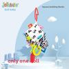 Infant Black White Geometric Toy With Teether And Visual Stimuli For Early Learning