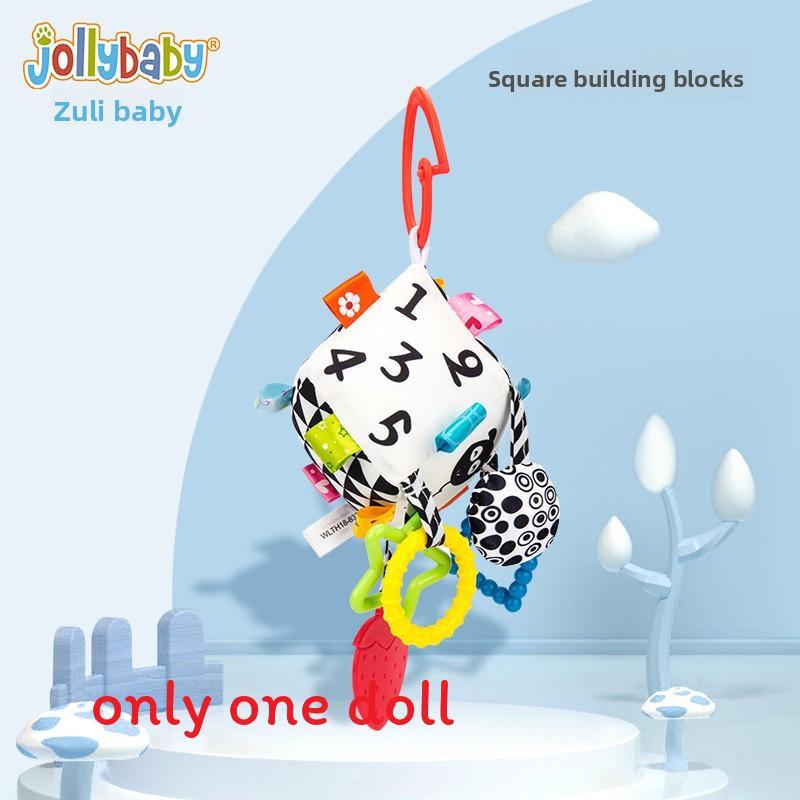 Infant Black White Geometric Toy With Teether And Visual Stimuli For Early Learning