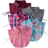 Plaid Fake Collar Female Ladies Detachable Collars For Women Detachable Lapel Shirt False Collars Woman False Blouse Neckwear