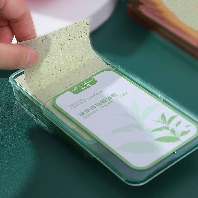 300 шт./кор., переносные впитывающие бумажные салфетки для лица, контроль жирности, впитывающий лист зеленого чая, маття, жирный летний инструмент для чистки лица