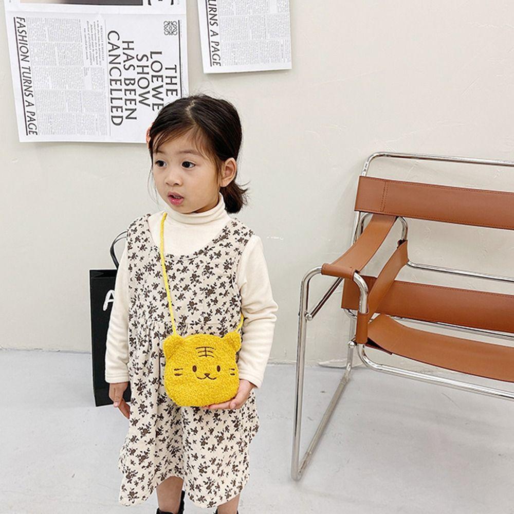 Small Kids Messenger Bag Plush Keys Coin Wallet Leisure Shoulder Bag  Children
