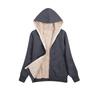 Plus-Size Woolen Solid Color Tide Hooded Jacket Autumn Winter Thicken Slim Long-Sleeved Outwear Women's Brushed Coat