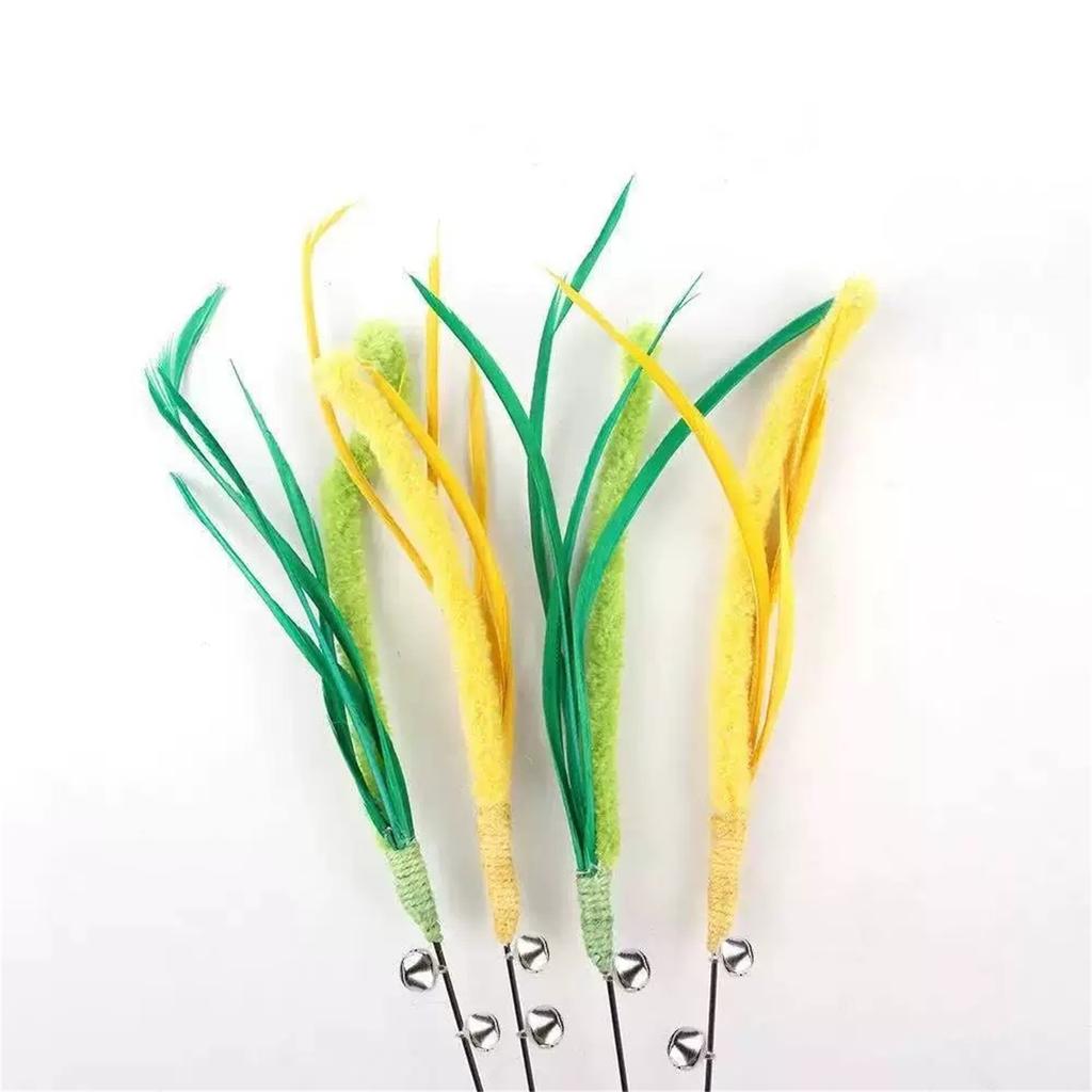 Набор игрушек-палочек для царапания, кусания и пинания, сменные насадки с зеленым цветом для дразнилки, интерактивная игрушка для , тревоги и