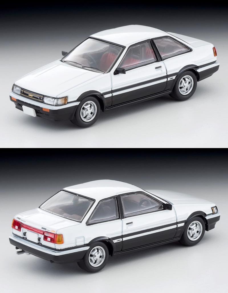 TOMYTEC Tomica Limited Vintage Neo 1/64 Scale LV-N284a Toyota Corolla Levin 2-Door GT-APEX White/Black 1984 Model (Finished Product)