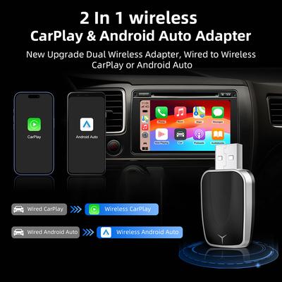 2025 Новый беспроводной адаптер Android Auto Проводной к беспроводному CarPlay Смарт-бокс USB Plug and Play Онлайн обновление WiFi Автоматическое подключение