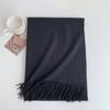 2024 Winter New Scarf Women'S Versatile Imitation Cashmere Thickened Warm Premium Solid Color Large Size Shawl