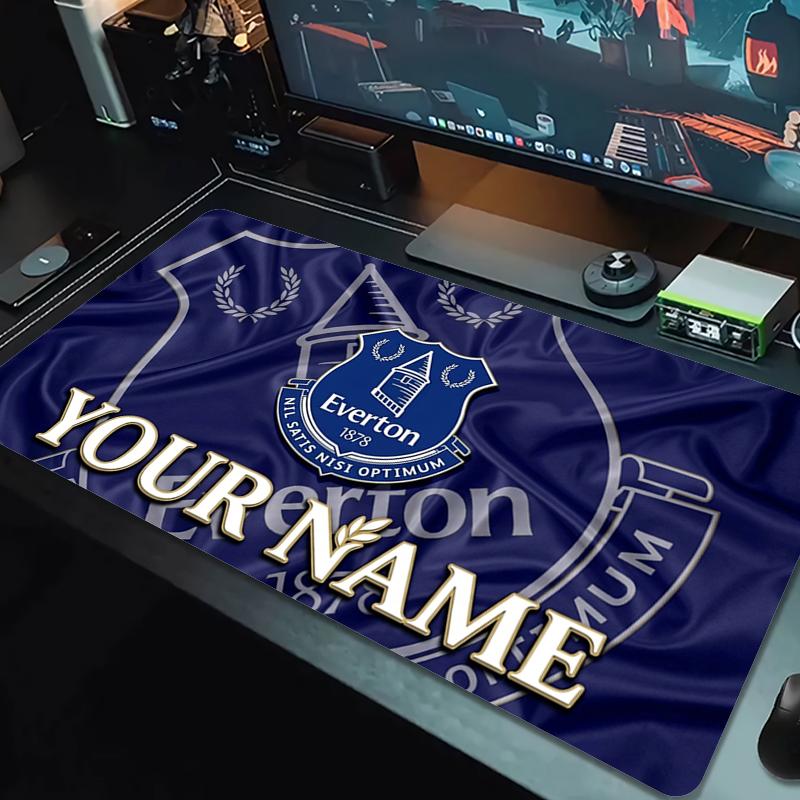 Custom Name Everton FC Mouse Pad Large Gaming Table Cushion Non-slip Laptop Tablet Big Mousepad XXL Mat Mini PC Playmat With Lock edge_XIA