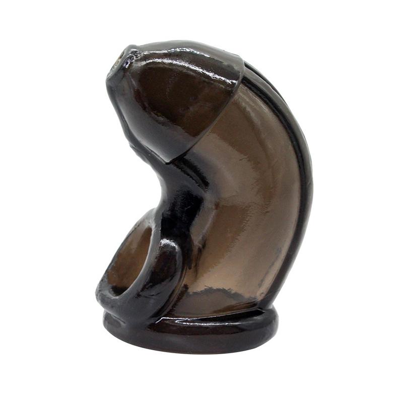 Translucent Color Soft Silicone Penis Sleeve Male Chastity Cage Device Adult Products