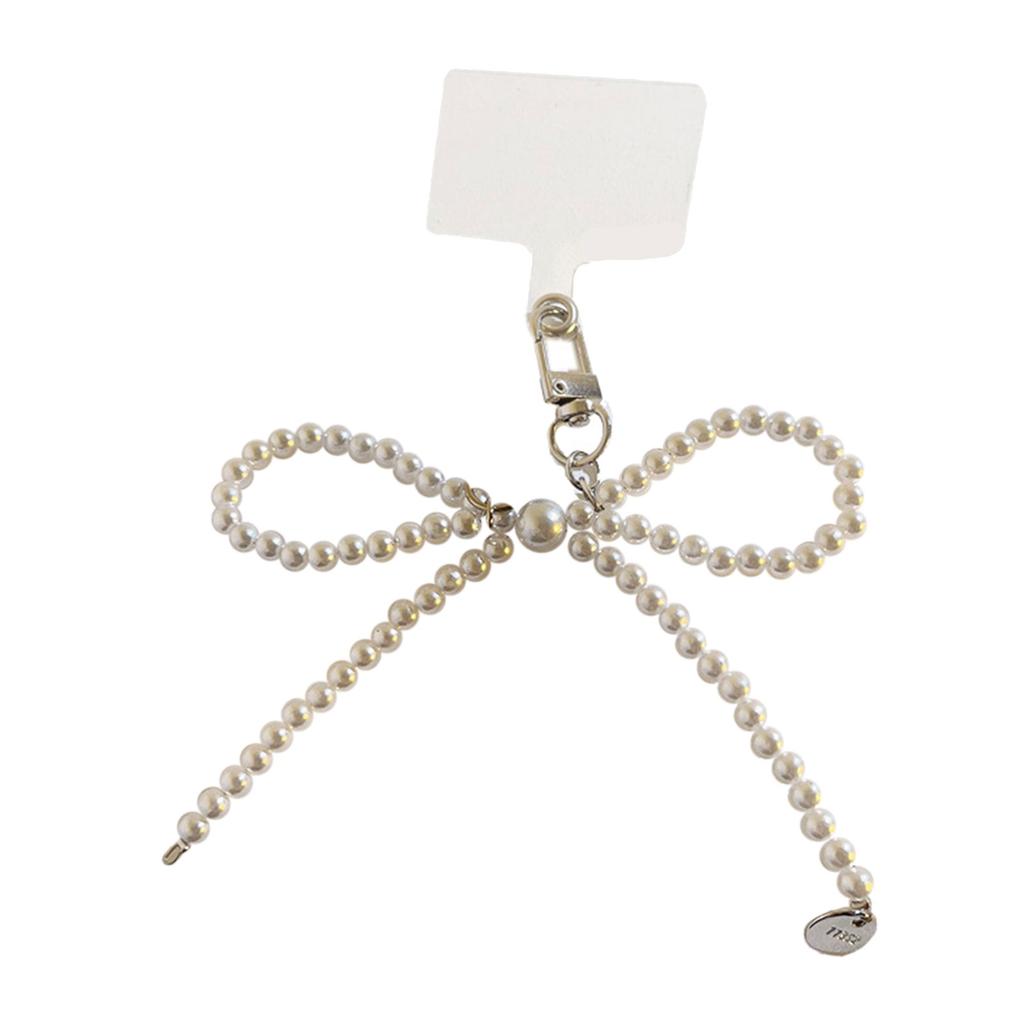 Жемчужный бисерный бантик Подвеска Подвеска Сладкий Крутой Ремешок для телефона Украшение для сумки Портативный Сладкий шнурок для девочек женщин