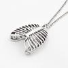 Fashion Gothic Vinage Rib Cage Necklace Anatomical Skeleton Heart Goth Punk Unique Retro Pendant Necklace Jewelry for Men/women