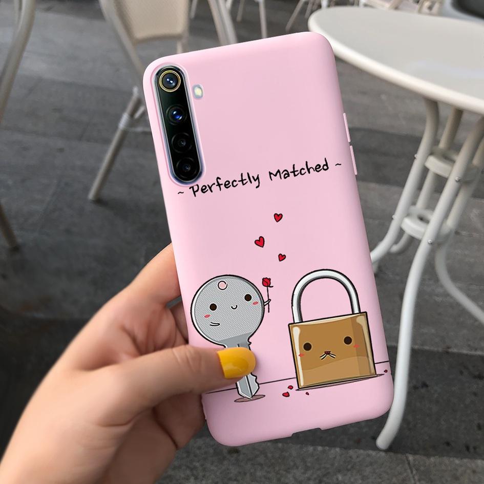 Для Realme 6 6 Pro Чехол Милые Узоры Молочной Коровы и Цветов Мягкая Задняя Крышка Для OPPO Realme 6 6S 6Pro RMX2061 Coque Funda Realme6 Capa
