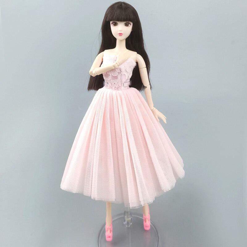 Розовое короткое балетное платье для куклы Барби, одежда, вечернее платье, наряды, наряды для кукол Барби 1/6, аксессуары для кукол BJD, игрушки