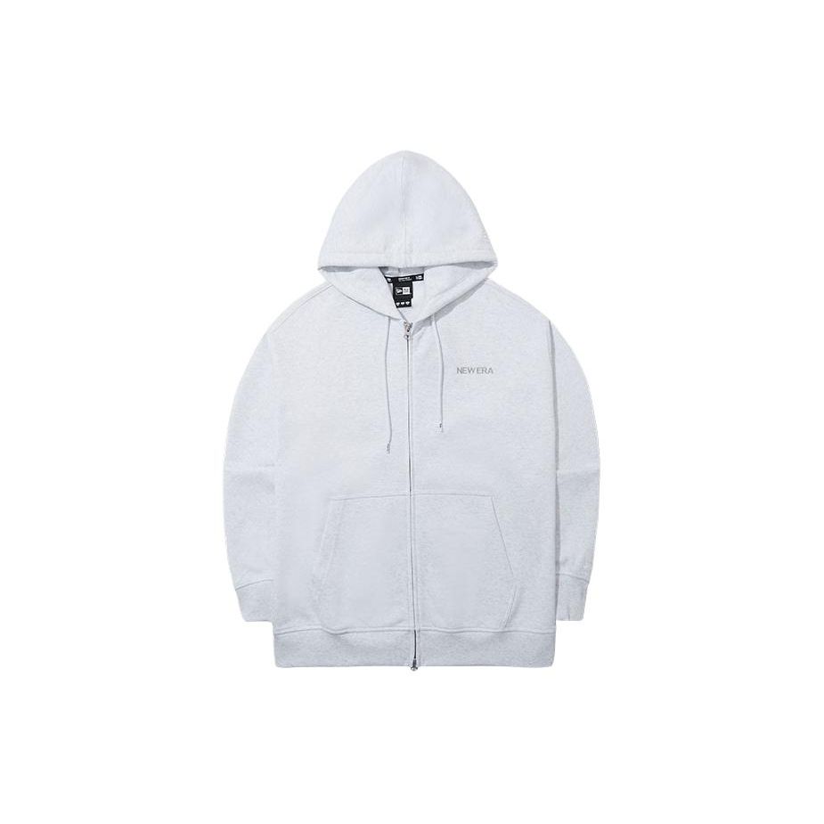 New Era SS24 Худи с вышивкой и молнией, унисекс, серый 14179194