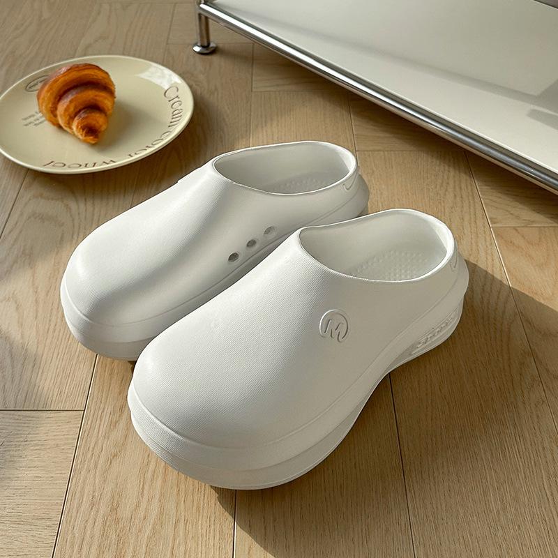 Унисекс мюли с закрытым носком: Шлепанцы медсестры из ЭВА, на одной лямке, пляжные сандалии, обувь для повара