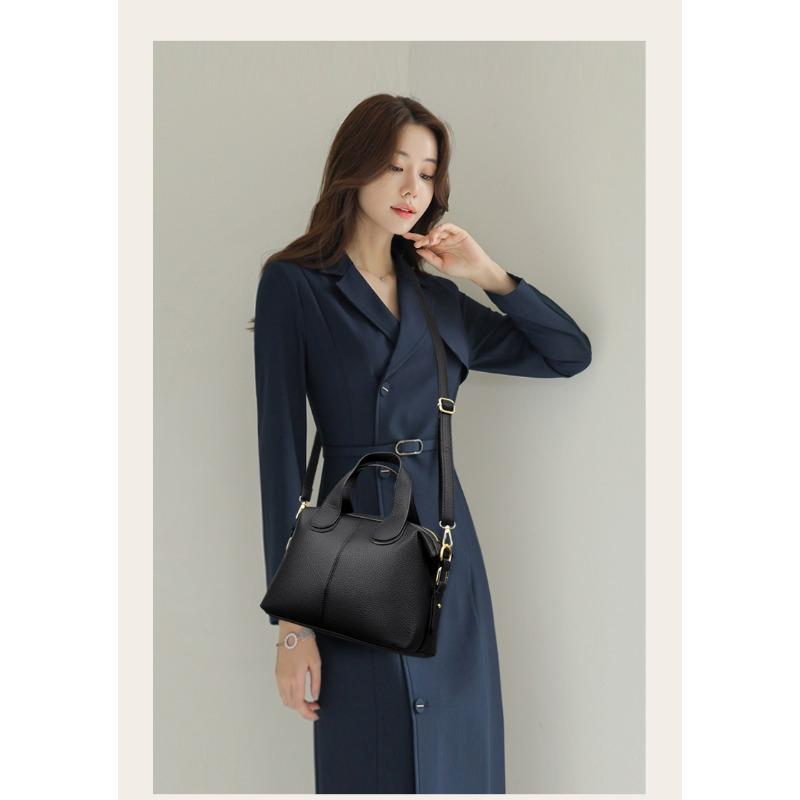 Женская сумка с большой вместимостью и темпераментом из мягкой кожи, нишевый дизайн, сумка через плечо, женская сумка-бостон для通勤