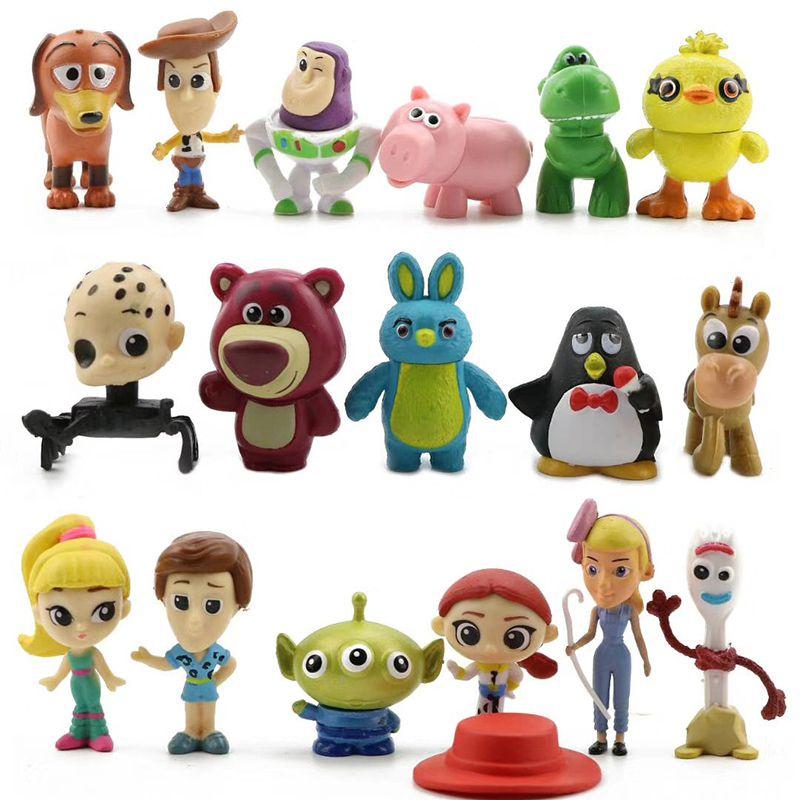 Toy Story 4 Fan-favorite Characters Mini Figures Set Of 17 For Decoration And Play