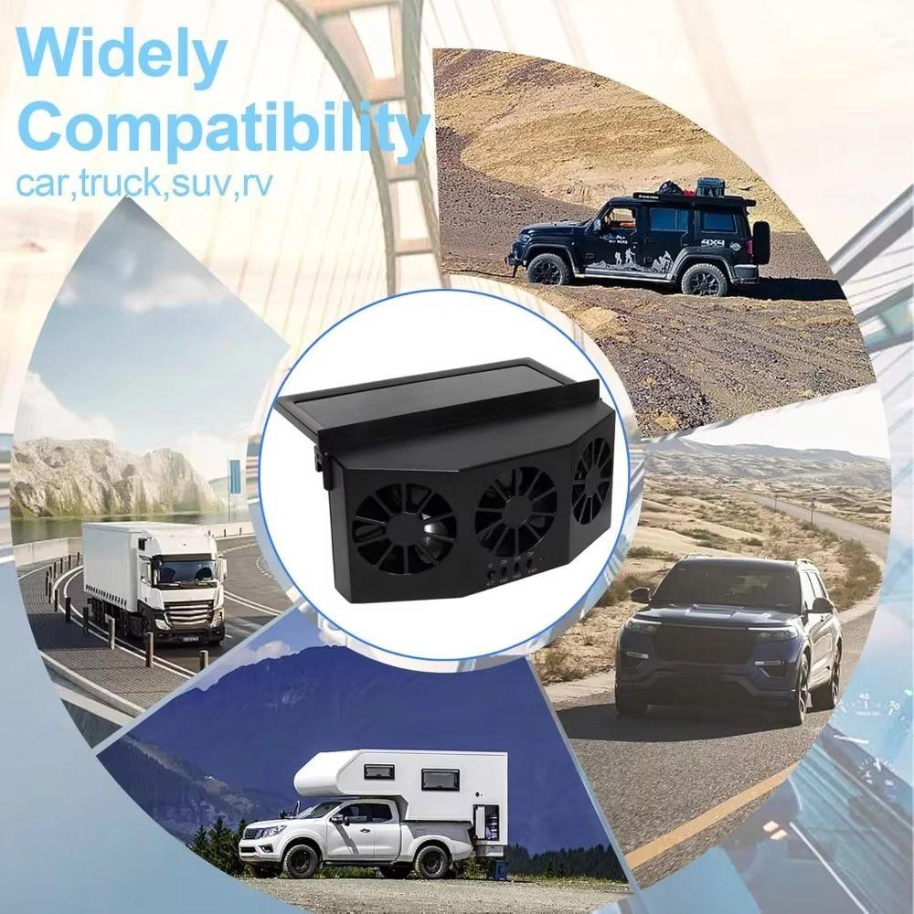 Solar Charging Car Air Cooler Assisted cooling Ventilation Fan Purifier Car Exhaust Fan Front Seat
