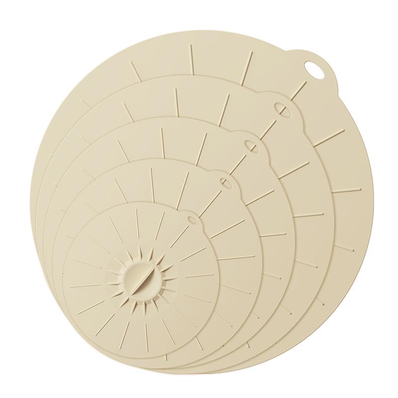 Набор из 5 силиконовых крышек для сохранения свежести: Герметичный, термостойкий, легкоочищаемый