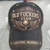 Бейсболка Old F*ckers Club в винтажном стиле, регулируемая, с эффектом потертости, вышитая.