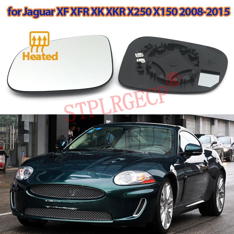 Pour Jaguar XF XFR XK XKR X250 X150 2008-2015 – Verre de rétroviseur latéral chauffant de remplacement avec plaque, gauche et droite