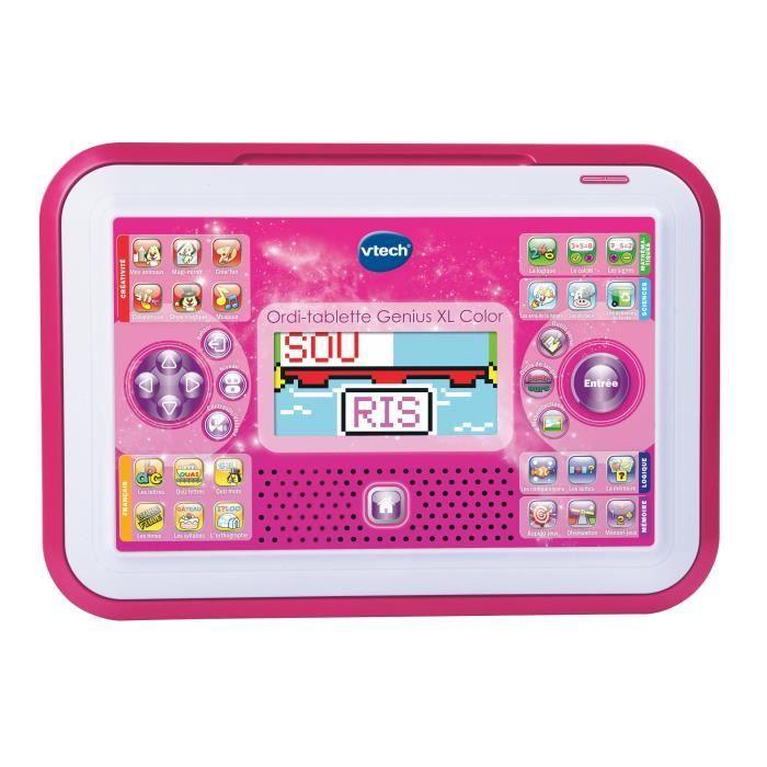 Детский планшетный компьютер VTECH Genius XL Color Pink — 2 в 1 с цветным экраном — смешанный — от 5 лет