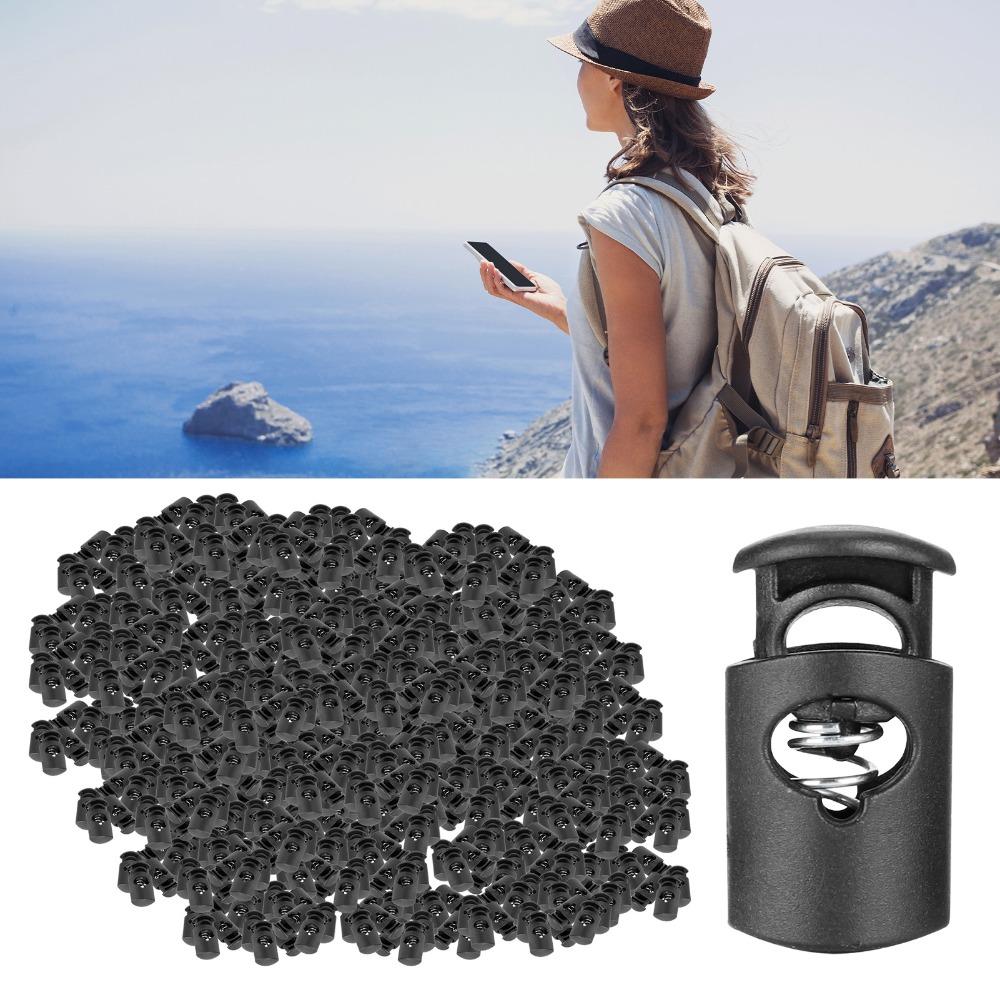 300pcs Spring Loaded Spring Cord Locks Drawstring Toggle Stoppers For Clothing Adjustments
