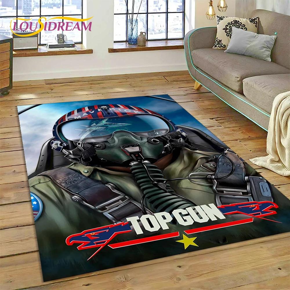 Top Gun Sign Tom Cruise Fighter Carpet Rug for Bedroom Living Room Home Sofa Decoration,Children Game Large Decor Floor Mat Gift