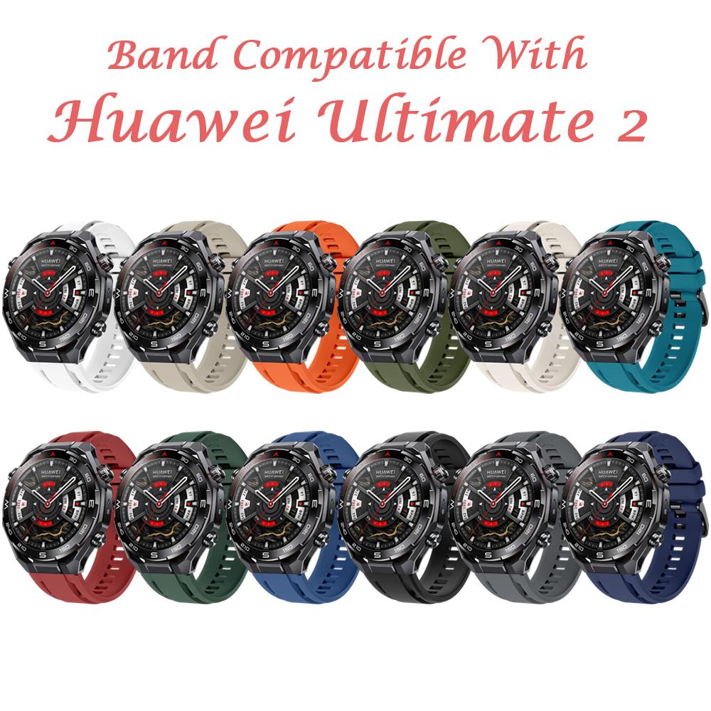 22-мм силиконовый ремешок для Huawei Ultimate 2, спортивный ремешок для мужчин и женщин, классическая пряжка, наручный ремешок для Huawei GT6 5/6 5 Pro 46 мм