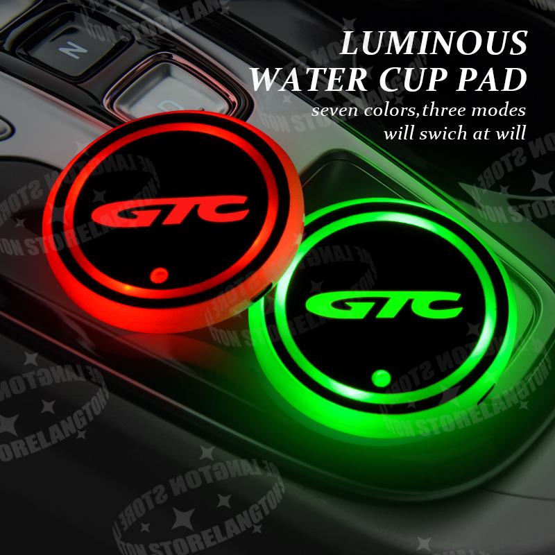 Q13-GTC Logo Car USB Color Water Coaster Car Interior Ambience Lighting Mat For Vauxhall Opel OPC Line Rocks Corsa Astra Decorative