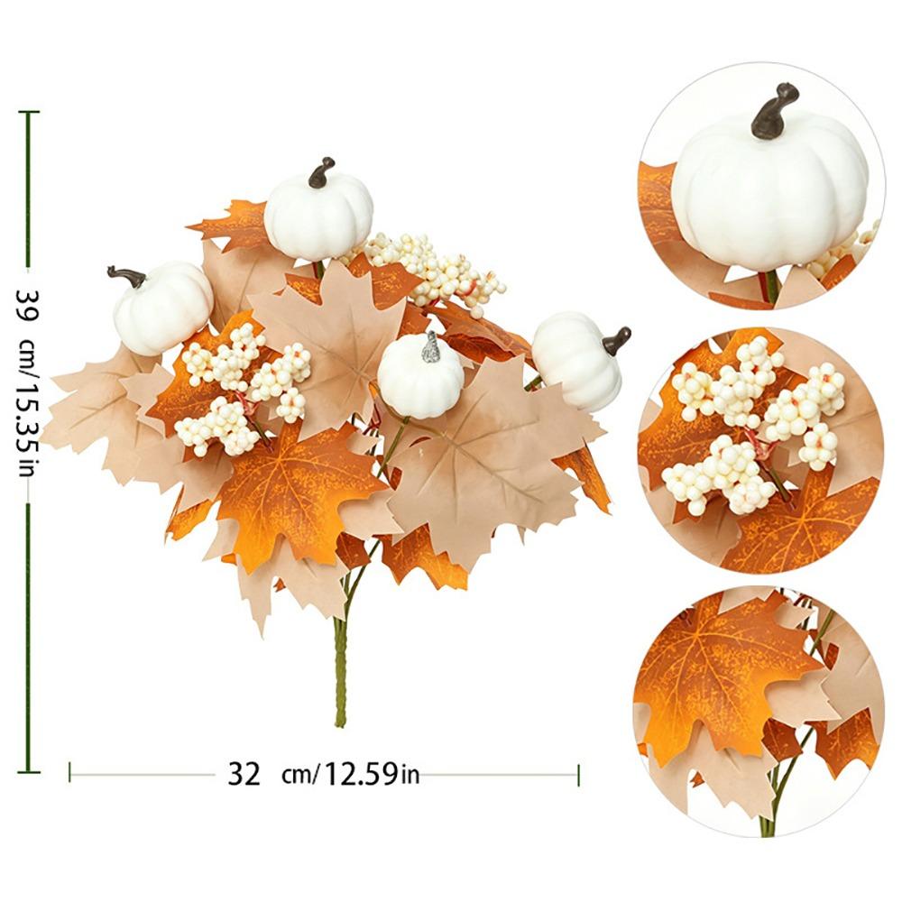 Multicolor Artificial Mapple Leaves Branch Silk Leaves Simulation Leaves Branch Thanksgiving