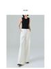 Designer High-Waisted Wide-Leg Jeans for Women - Trendy Spring Floor-Length Denim Pants