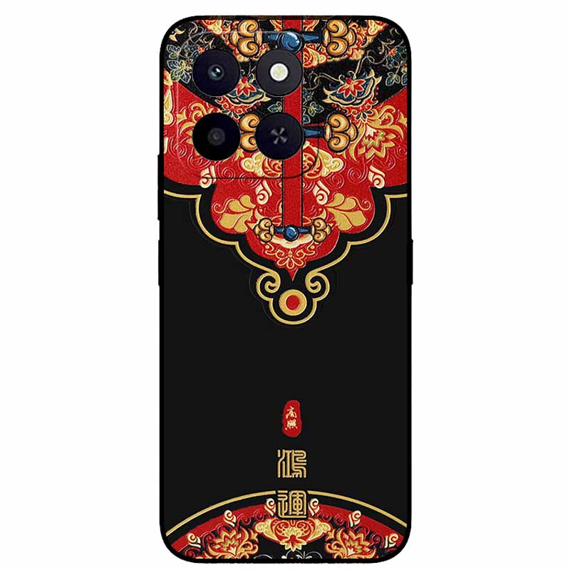 3D Cartoon Emboss Cases For Honor X6a / X6b / X6c Relief Embossed Retro Silicone Back Cover For X6B Black Funda Anime Bumper X6C