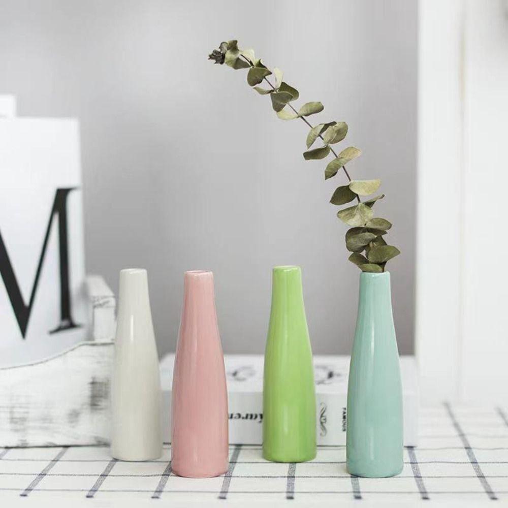 Creative Aromatherapy Bottle Ceramic Hydroponic Flower Holder Flower Pot  Dried Flower