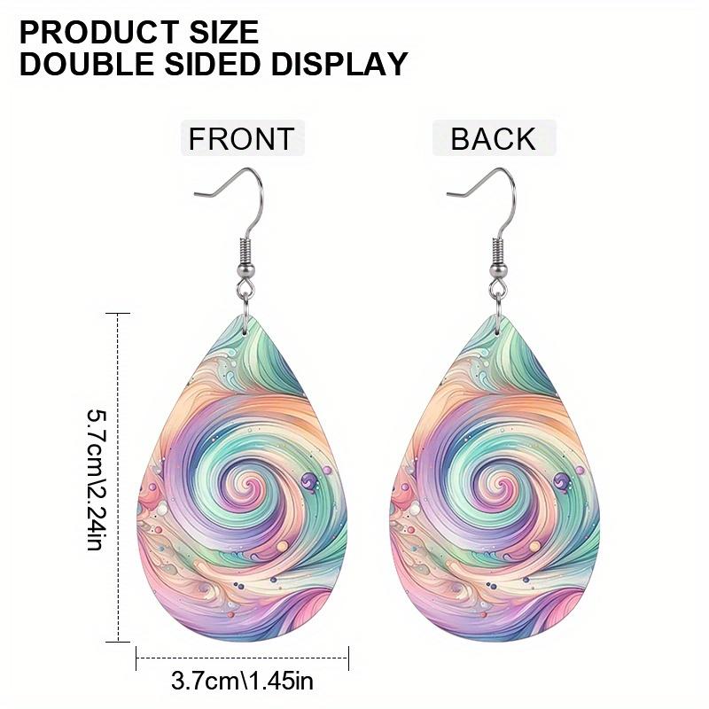 Swirls PU Leather Earrings Elegant Charming Earrings Trendy Female Earrings Fashion Female Earrings Mother's Day Gifts Christmas Gifts