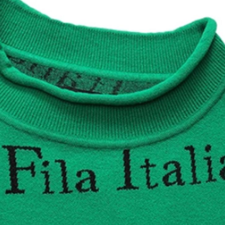 Fila Повседневный теплый вязаный свитер Женский свитер Темно-чайный-зеленый F11W144407F-GN
