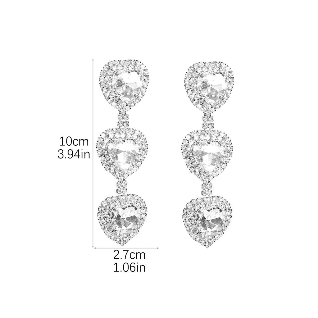 Премиальное чувство роскоши Стразы Любовь Серьги Персонализированные модные сверкающие кристальные серьги Женские серьги 1 пара