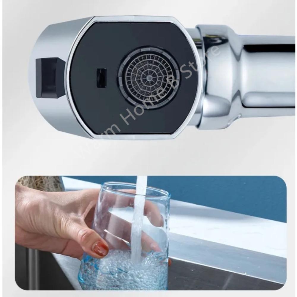 Кухонный кран с водопадом, брызгозащищенный, универсальный, вращающийся на 360°, баблер, 3 режима, многофункциональный, удлинитель для водопроводного крана
