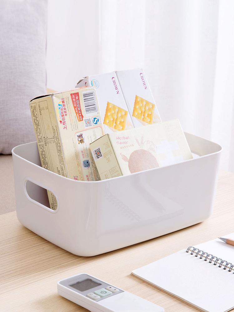 Household Plastic Storage Box for Desktop, Kitchen, Clothing, and Cosmetics, Thickened Design for Organizing Sundries.